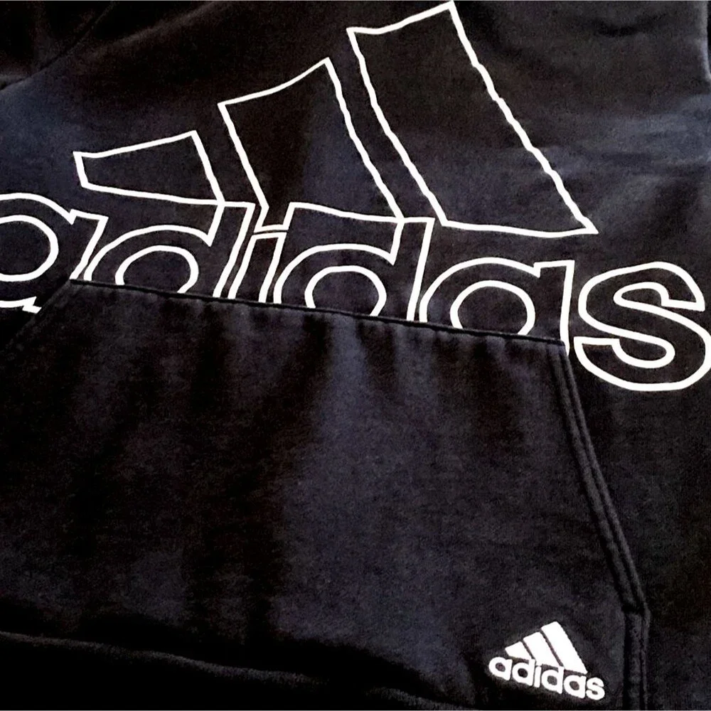 Adidas Logo Boy's Youth Hoodie (14-16) Black